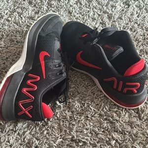 Nike Air Max Black and Red Athletic Shoes